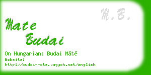 mate budai business card